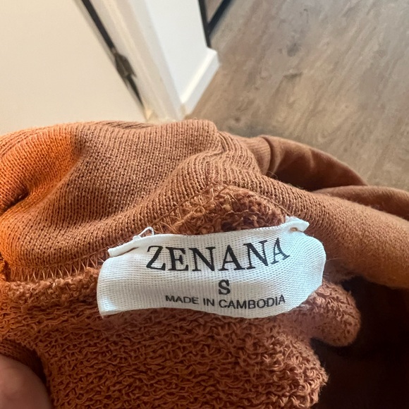 Cropped hooded Sweatshirt (Copper/Orange) - Picture 4 of 5